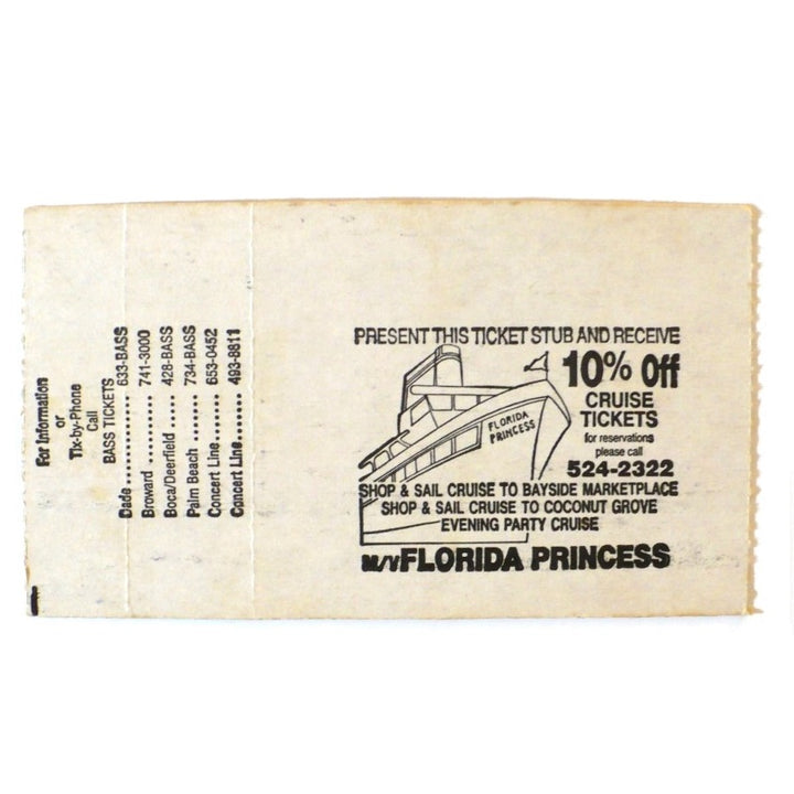 Kansas and Night Ranger In the Spirit of Things Tour Ticket 1988