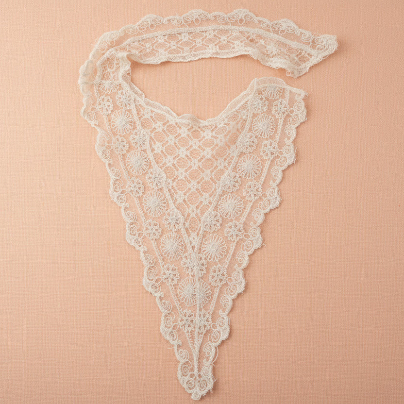 1920s Flemish Bobbin Lace Chemisette Collar.