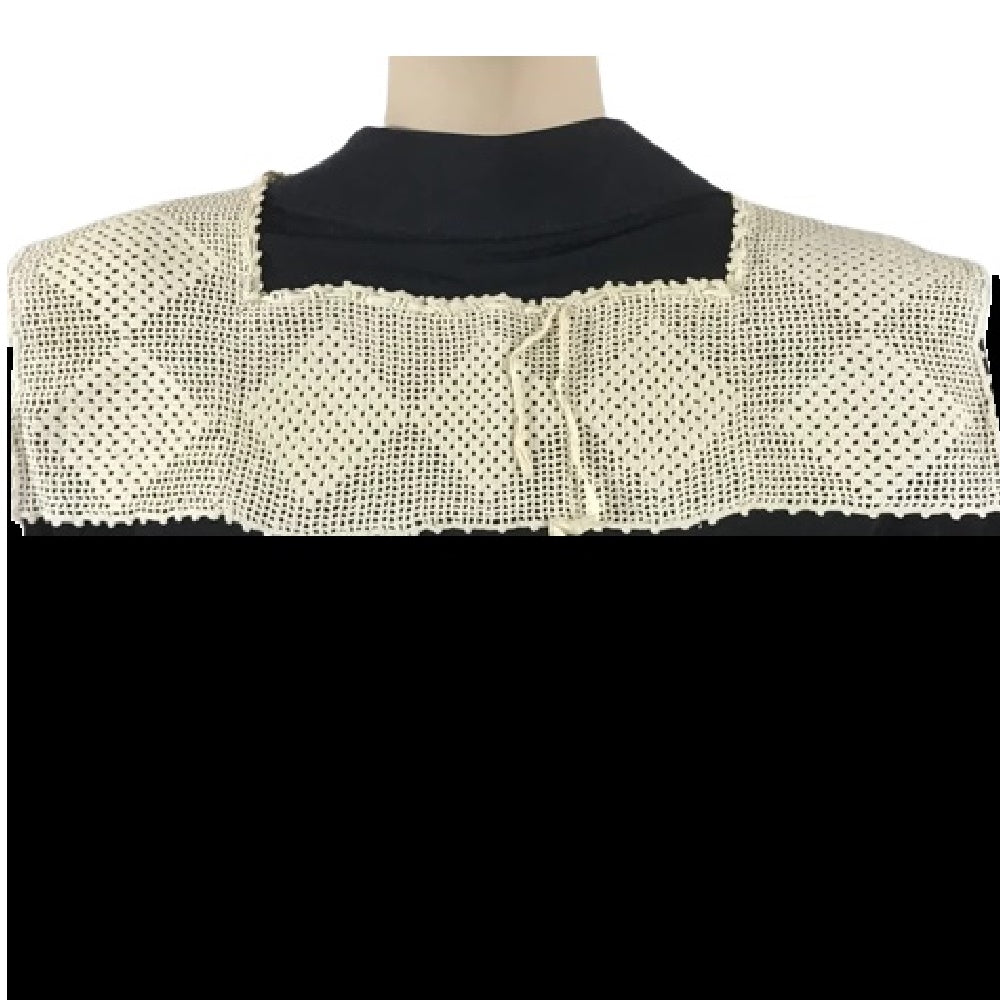 1916-1920s Vintage Crochet Lace Yoke Collar For Lingerie Sewing.