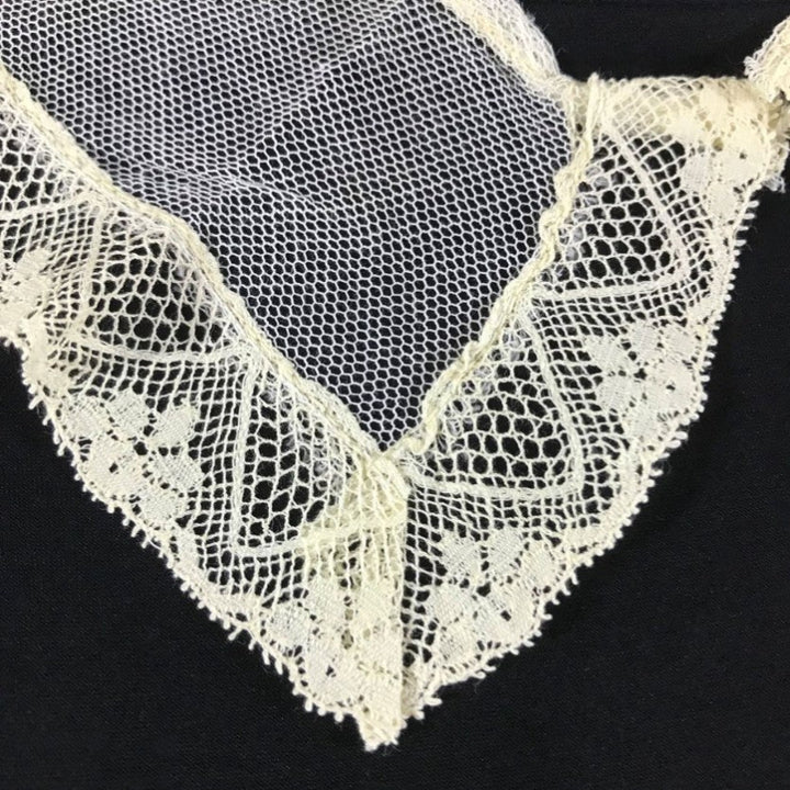 1800s Victorian Silk Mesh Lace Collar