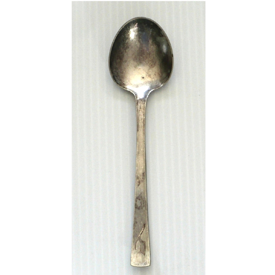 Lufthansa Airline Demitasse Spoon, Germany 1955. Vintage aviation flatware.