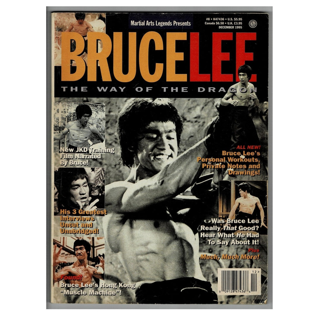 Vintage magazine Martial Arts Legends Presents Bruce Lee Dec 1 1995 with white background.