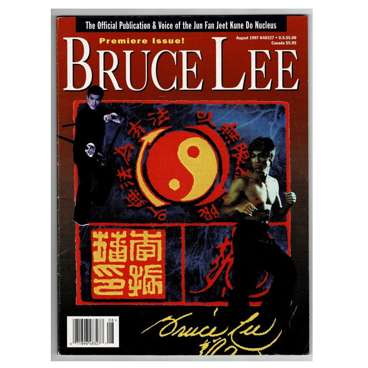 Vintage magazine Bruce Lee Jun Fan Jeet Kune Do Nucleus Aug 1997 Book with white background.