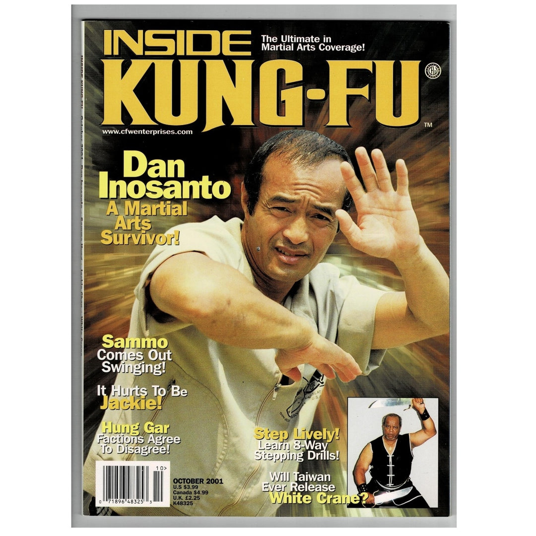 Inside Kung Fu Magazine with Dan Inosanto on the cover Oct 2001.