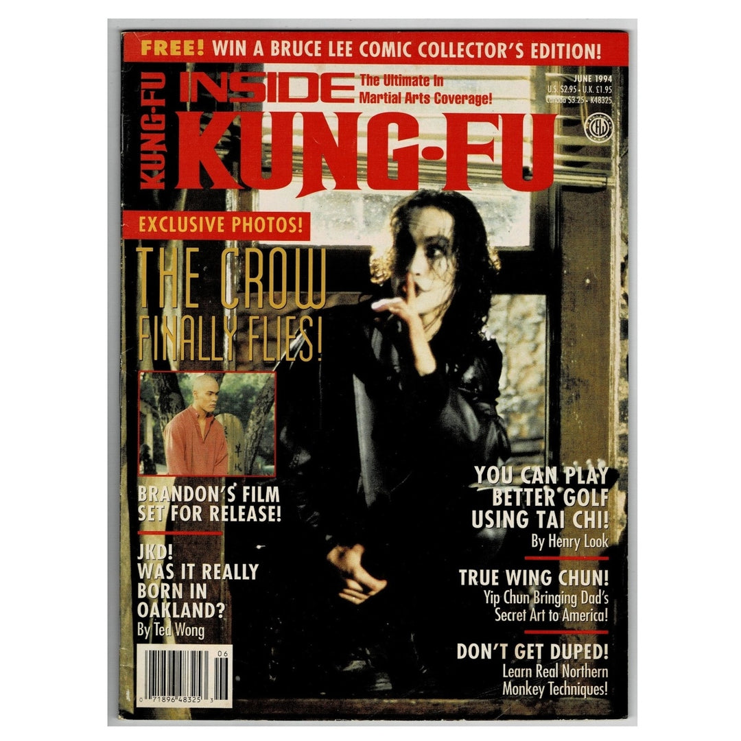 Inside Kung Fu Brandon Lee The Crow June 1994 on white background.