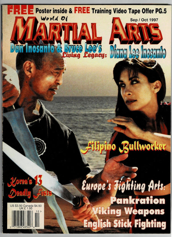 World of Martial Arts Magazine with Dan Inosanto Diana Lee on the cover, Sep 1997.