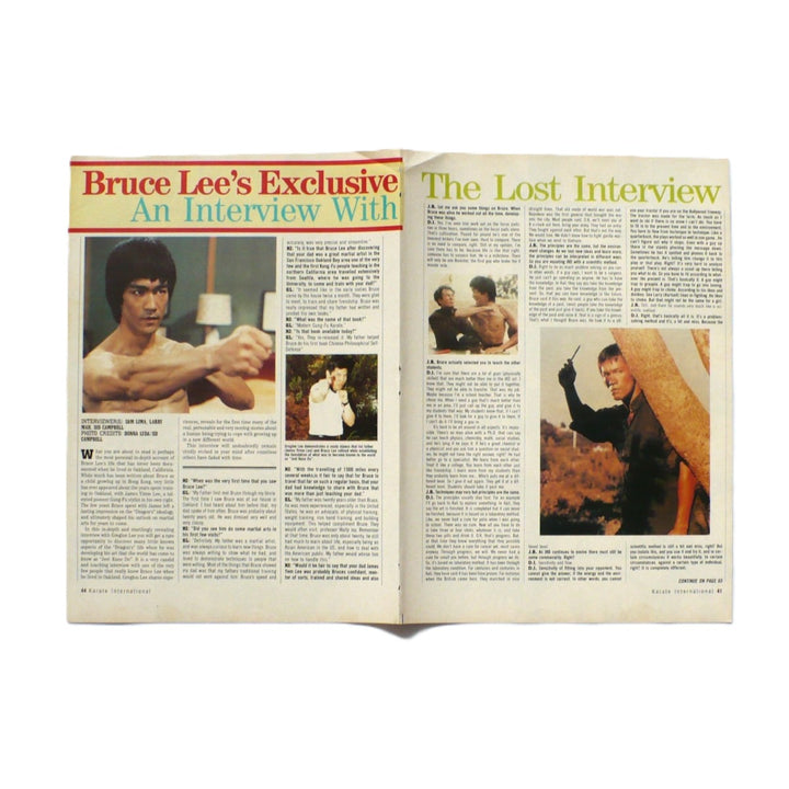 Reverse of The 36 Faces of Bruce Lee Centerfold Poster.