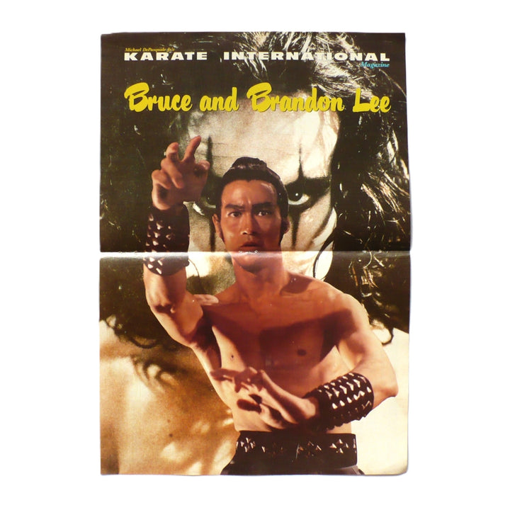 Vintage Bruce Lee and Brandon Lee Centerfold Poster.