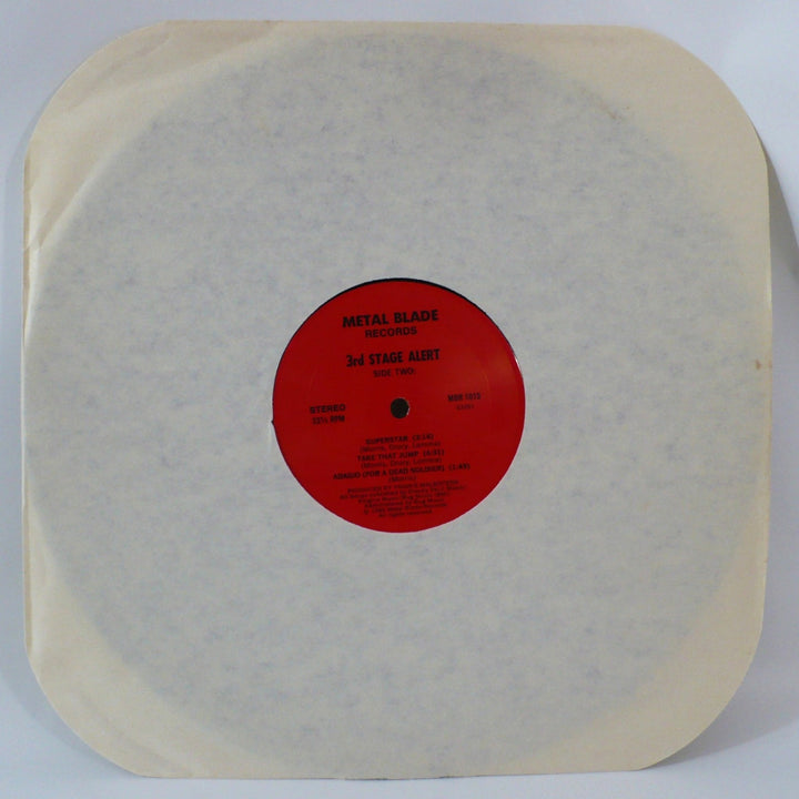 3rd Stage Alert 1984 12" Vintage Vinyl Record Yngwie Malmsteen back of sleeve.