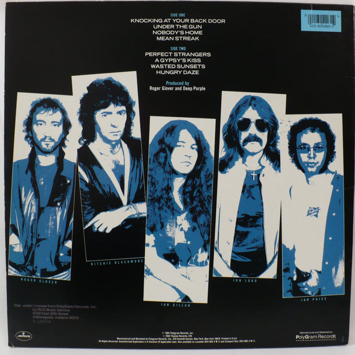 Deep Purple Perfect Strangers 1984 back cover.