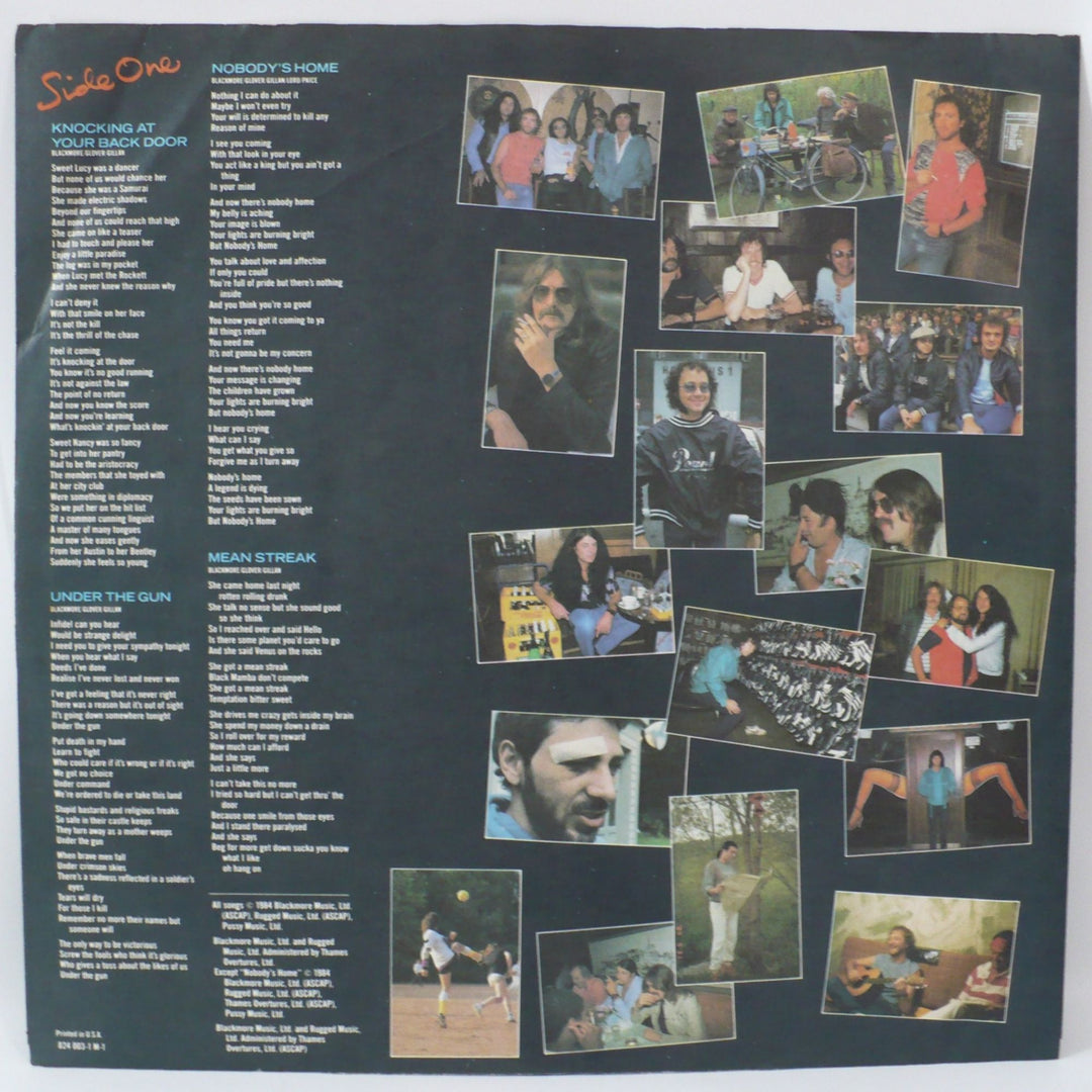 Deep Purple Perfect Strangers 1984 lyrics on sleeve.