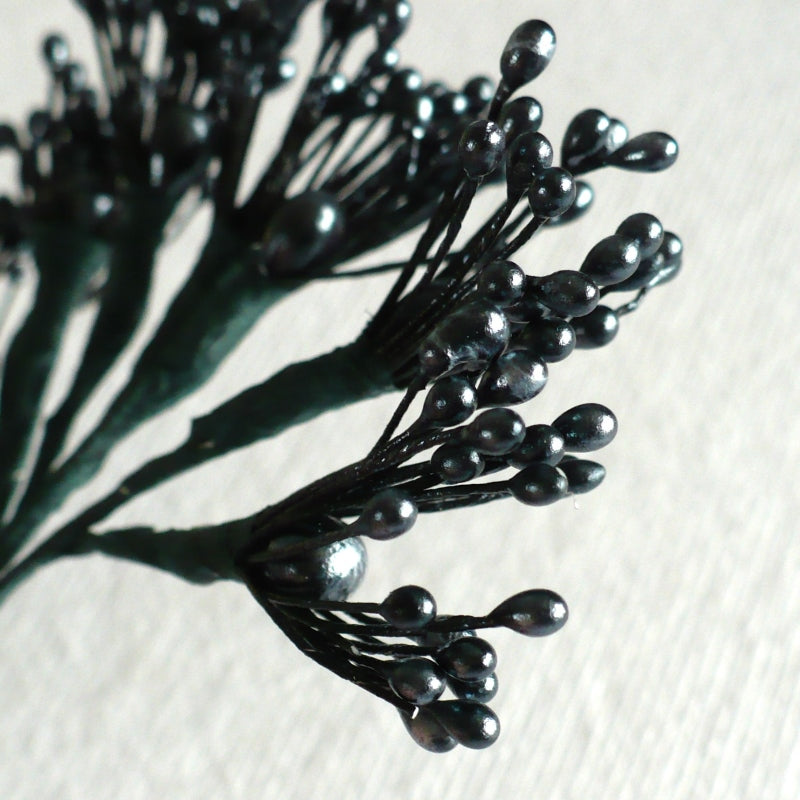 1930s Vintage Black Amethyst Millinery Pips Stamens