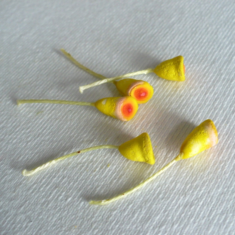 1950s Vintage 4cm Calla Lily Stems Millinery Supply.