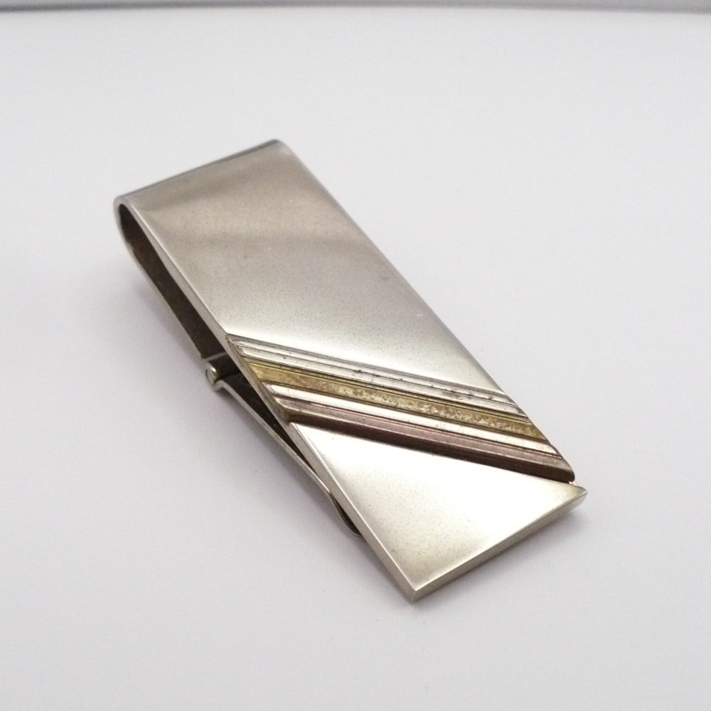 Handsome Hinged Money Clip Men's Vintage Jewelry Wallets.
