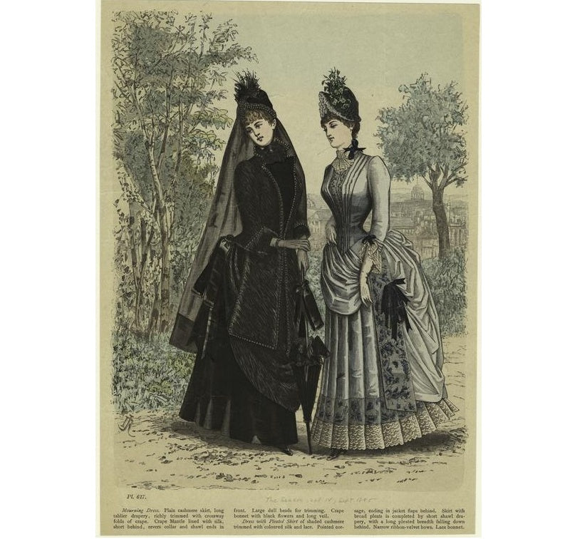 1870 Victorian Silk Morning Veil Scarf