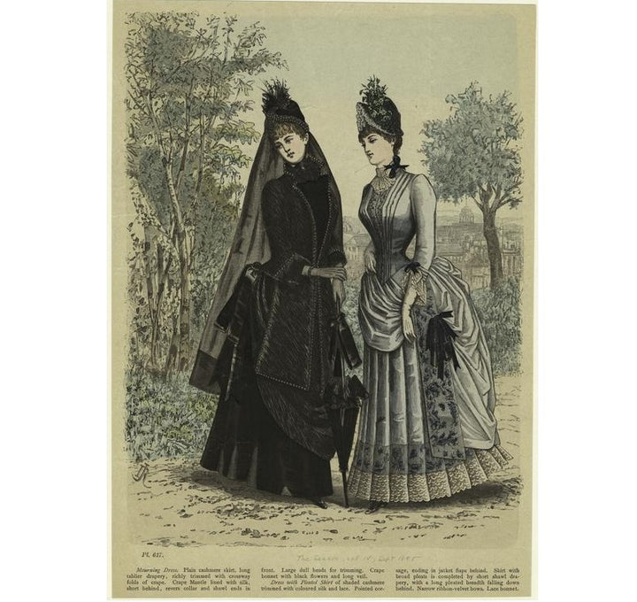 1870 Victorian Silk Morning Veil Scarf
