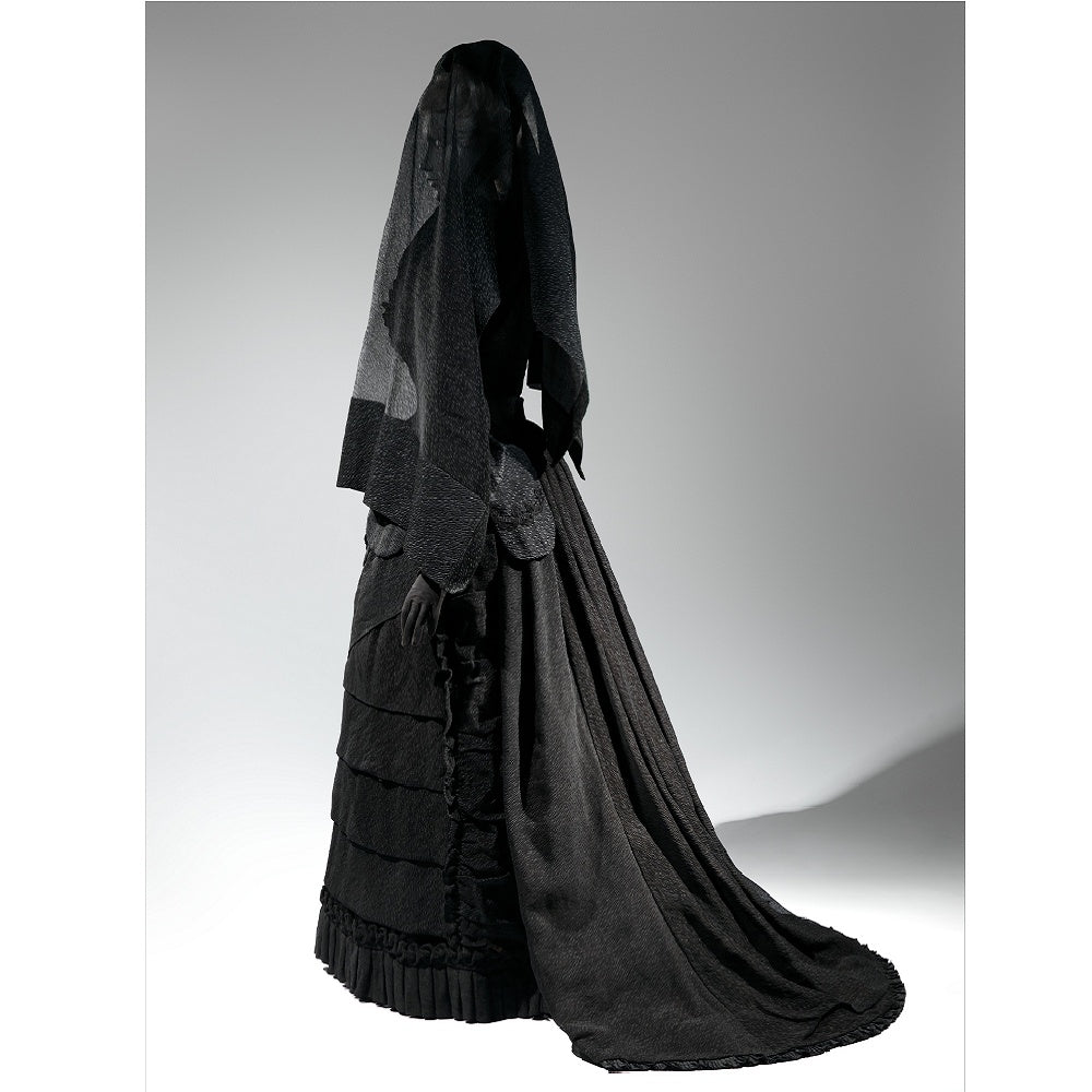 1870 Victorian Silk Morning Veil Scarf.