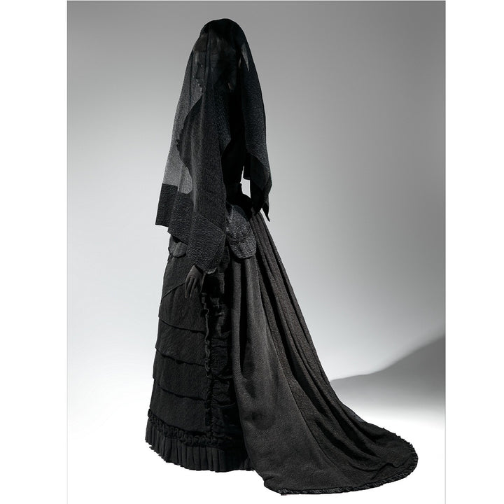 1870 Victorian Silk Morning Veil Scarf