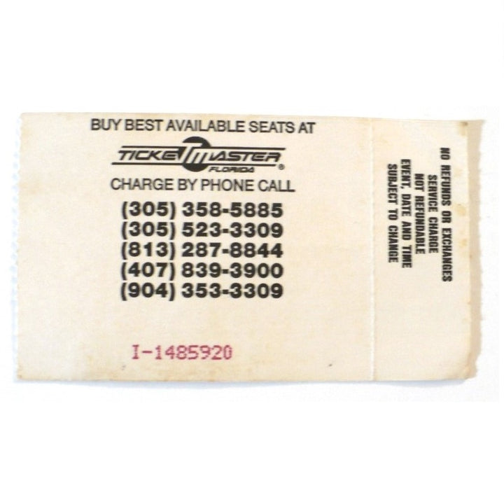 Mr. Big Lean Into It Tour Ticket 1991 The Lost