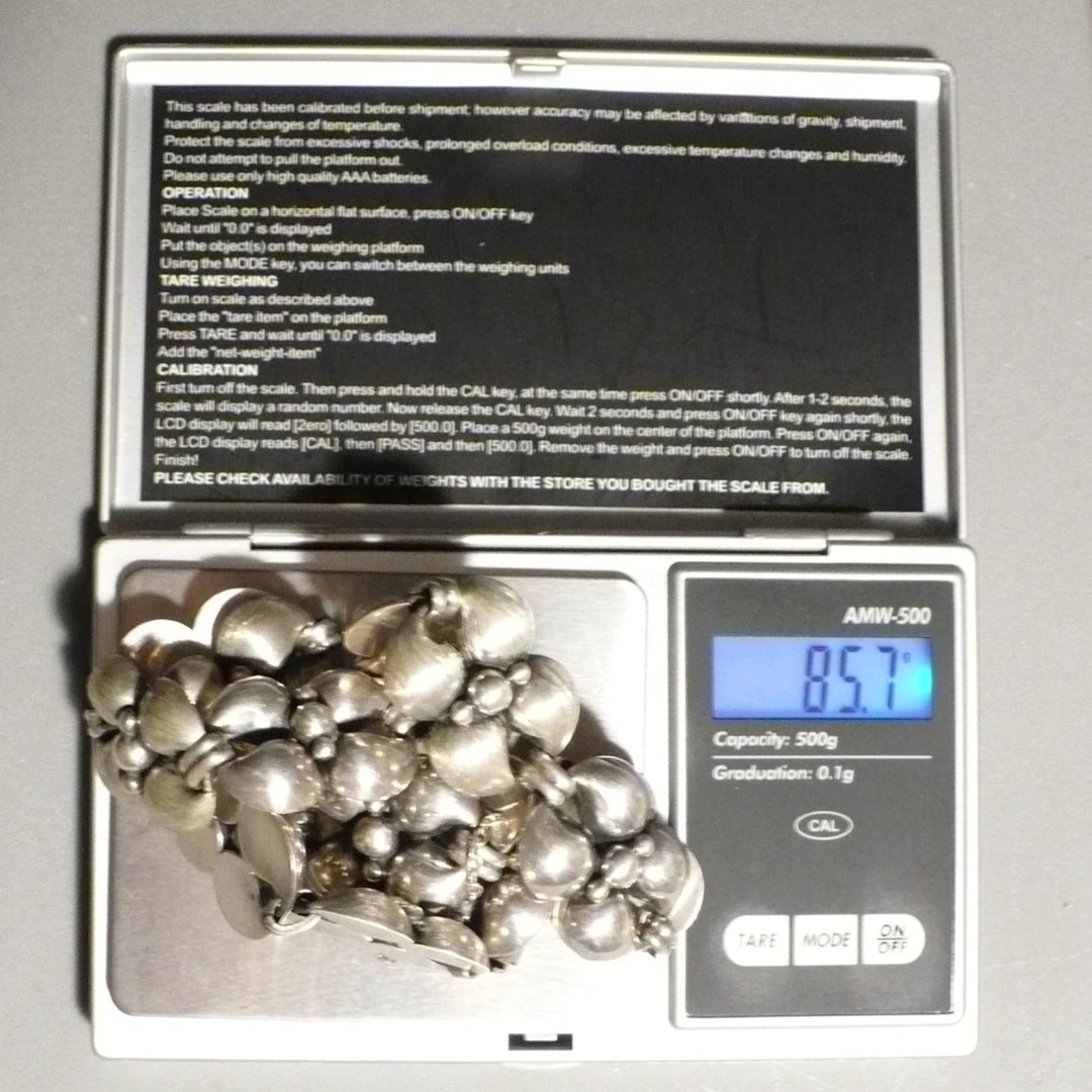 1950s Industria Argentina Silver Modernist Necklace