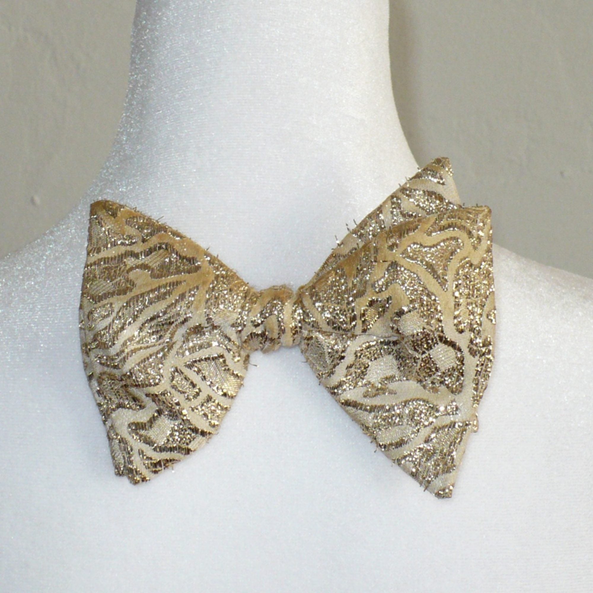 gold lame bow tie