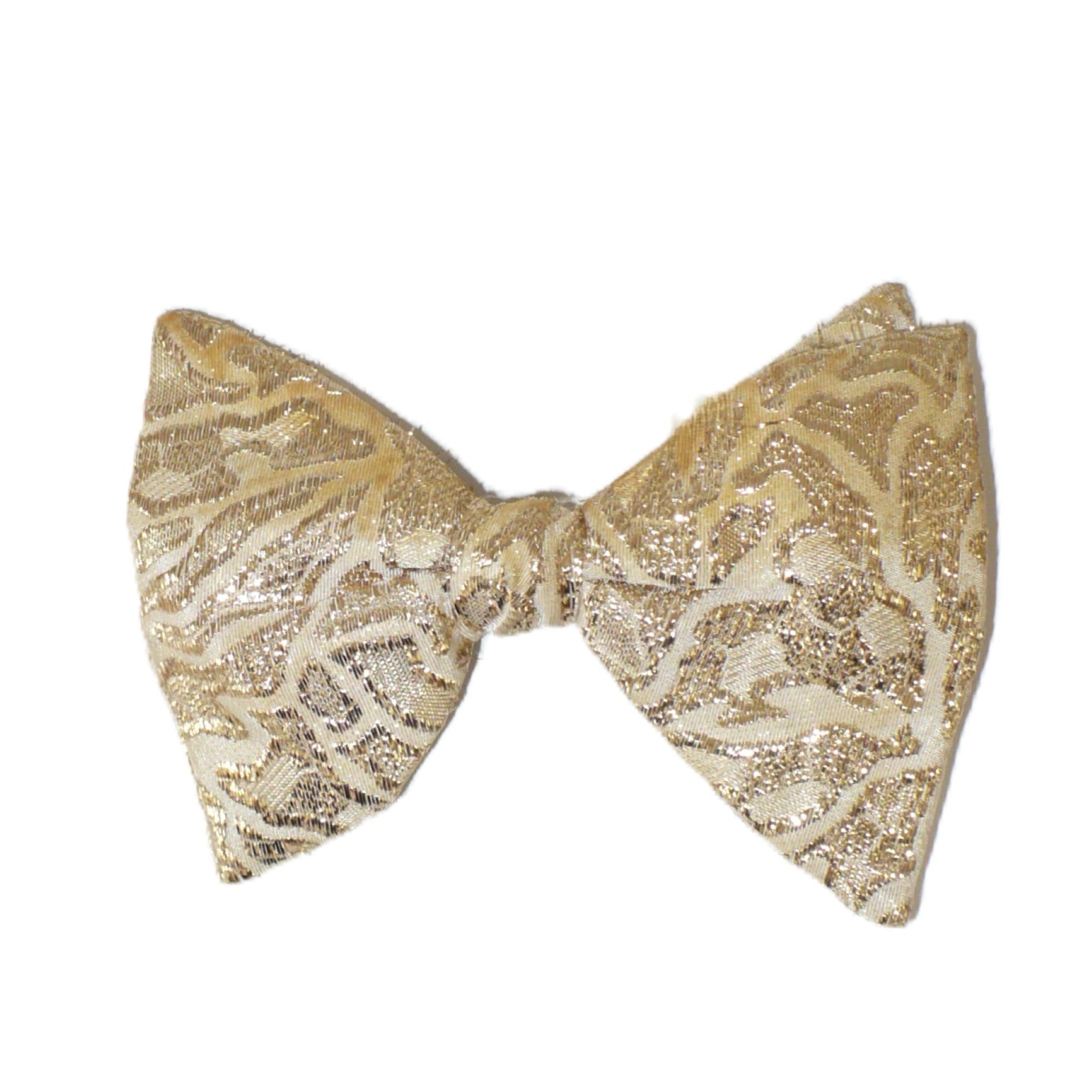 gold lame bow tie
