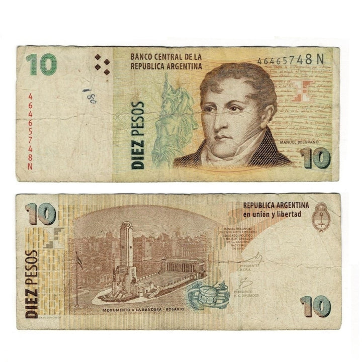 Argentina 10 Pesos 2003-2012 P 354 