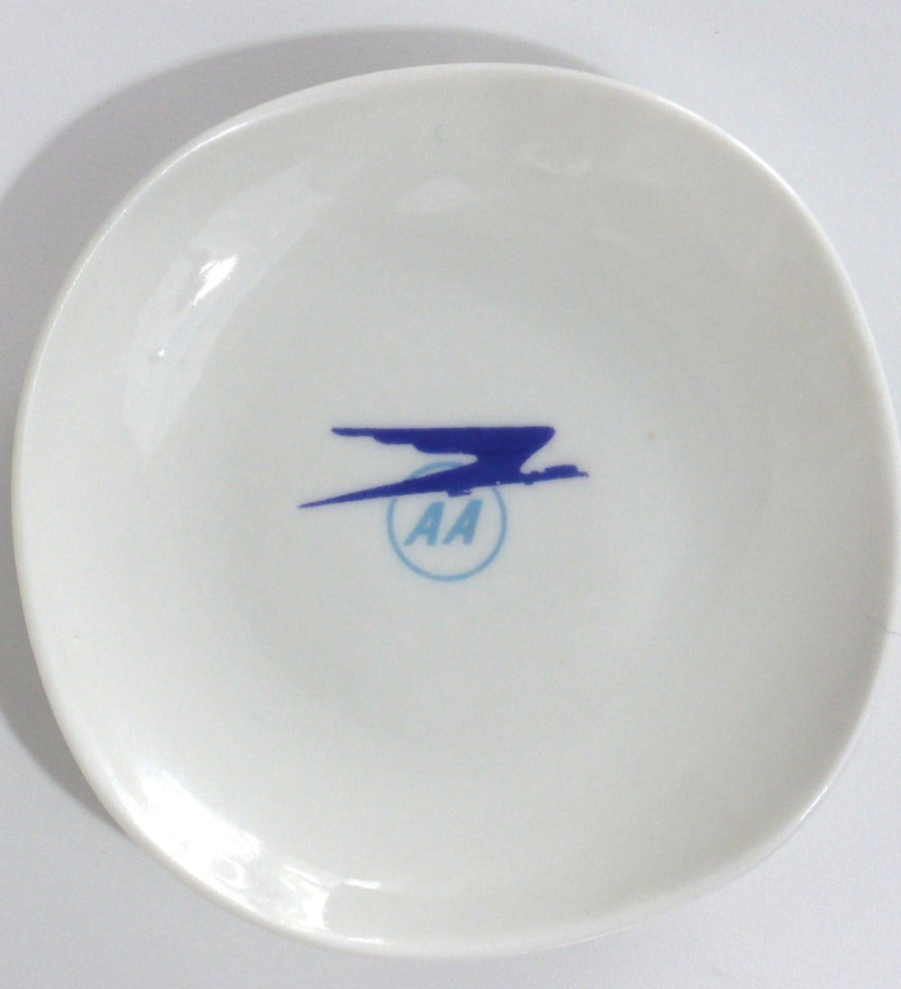 1950 Vintage Aerolineas Argentina Butter Pat Dish First Class Catering, front side.