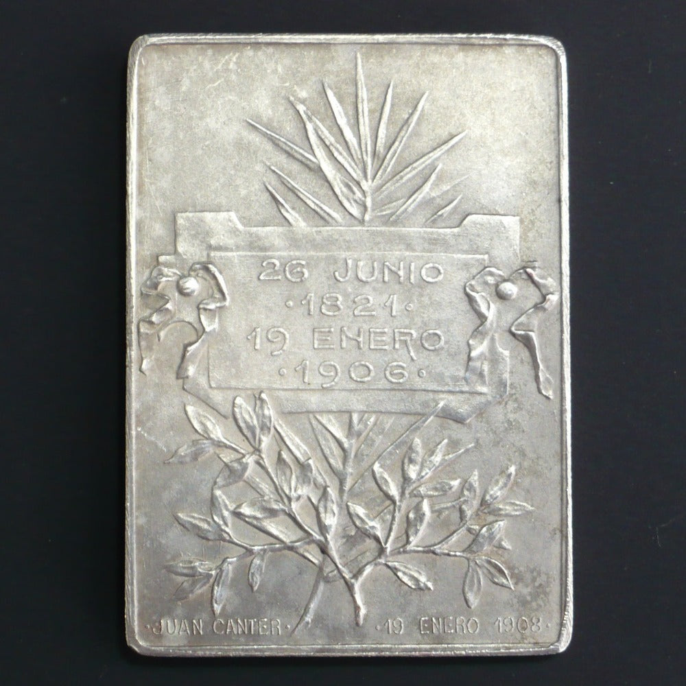 1908 Argentina President Mitre Commemorative Medal Plaque Exonumia
