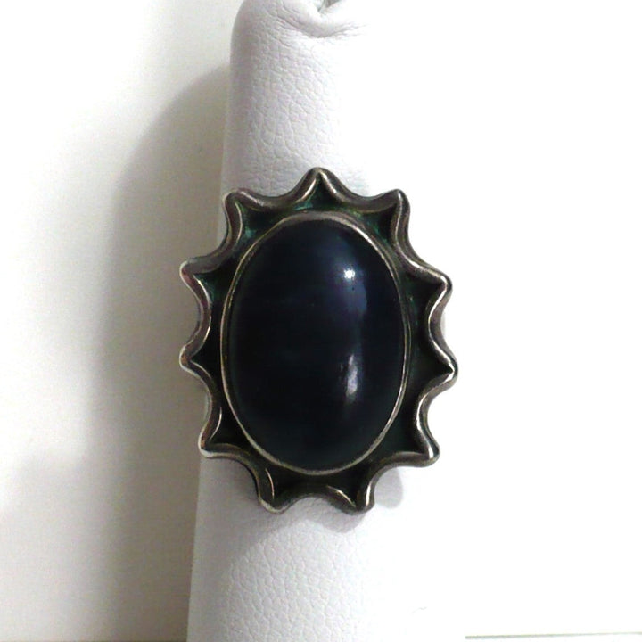 1980s Vintage Sterling Silver Sodalite Ring Size 7
