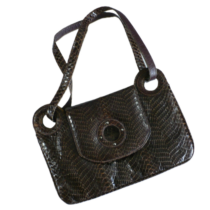 1970s Vintage Luxury Python Purse Handbag