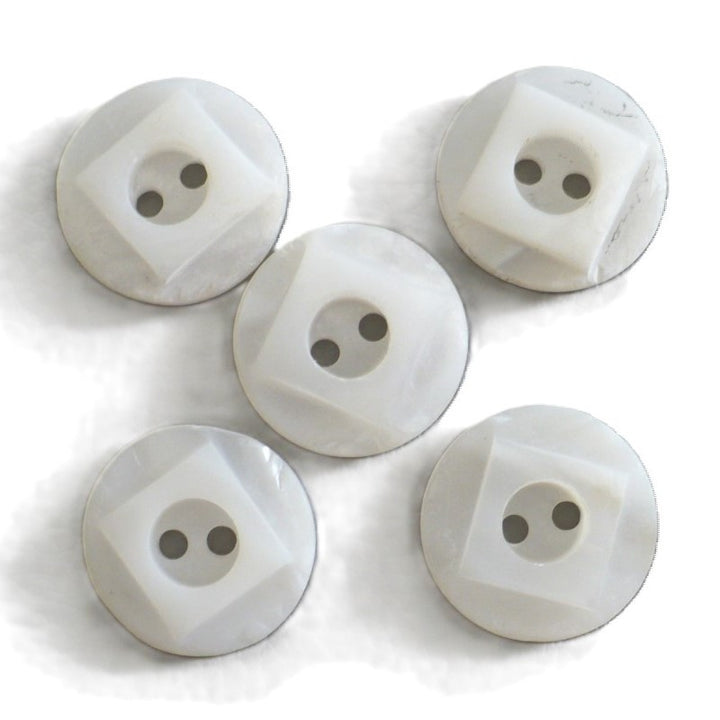 22L Two Hole Art Deco Shell Buttons