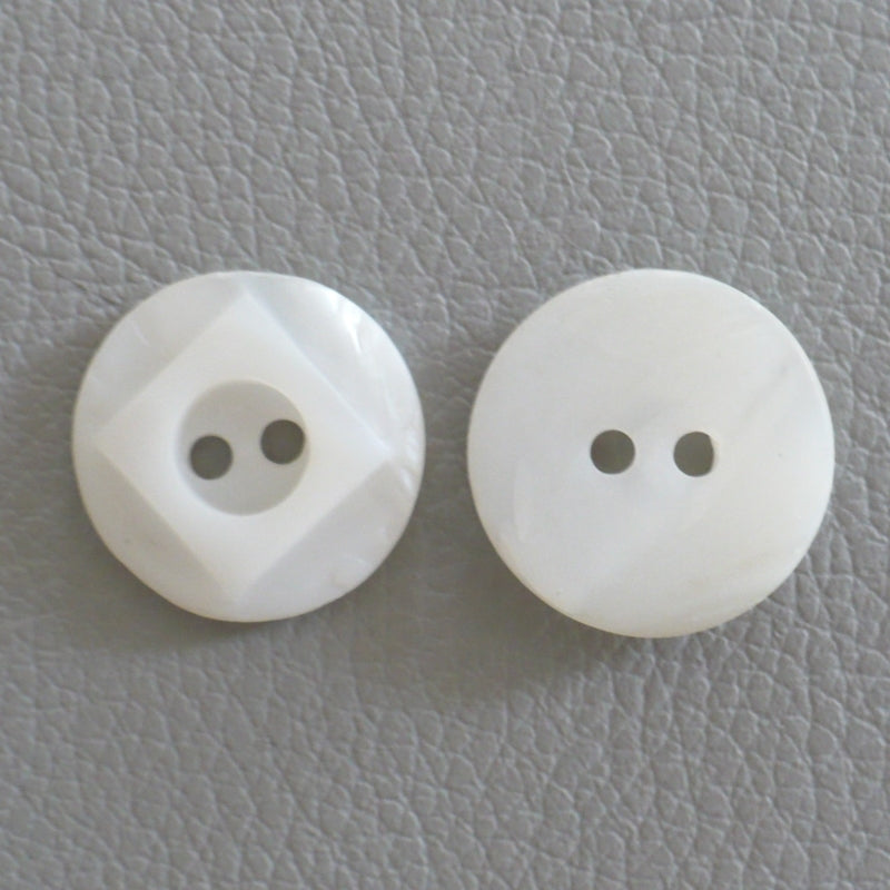 22L Two Hole Art Deco Shell Buttons