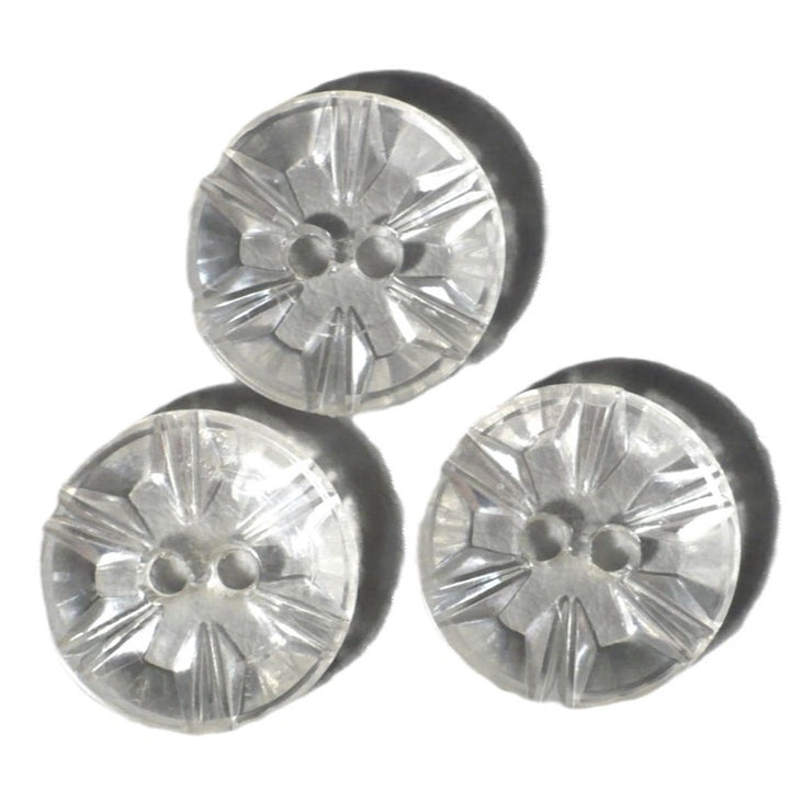 30L Lucite Crystal Two Hole Buttons