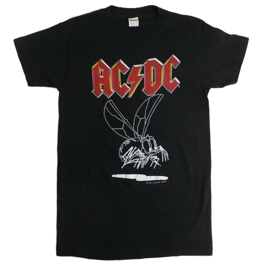 AC/DC Fly on The Wall Tour T-Shirt front graphics. 1985.