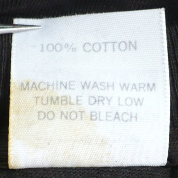 Back of Label on vintage 'Bon Jovi'  crew t-shirt , shows stain on label/tag.
