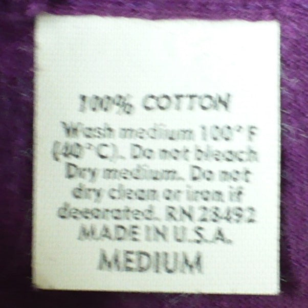 Deep Purple Perfect Strangers Tour Shirt long sleeve tag label.