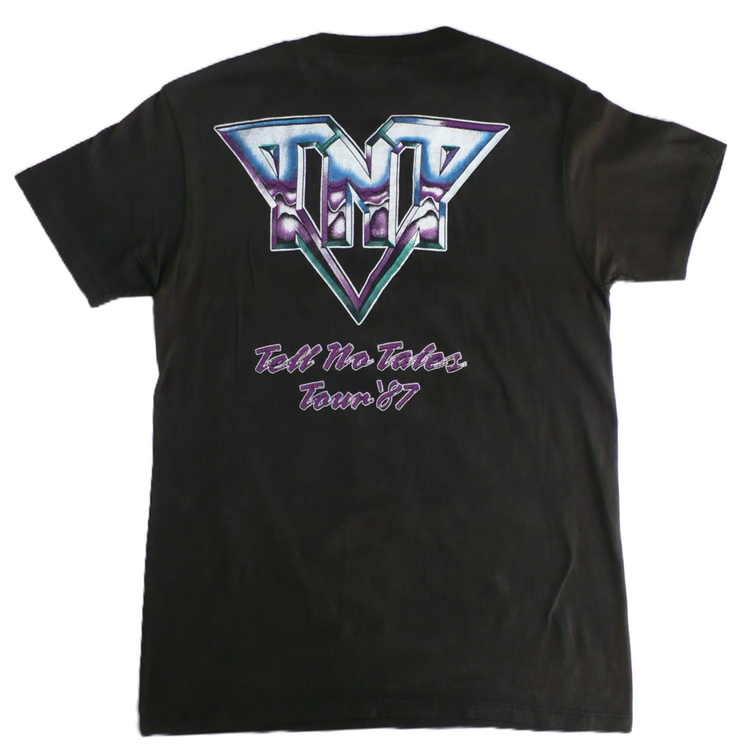 back view of TNT Tell No Tales w/Stryper Tour T-Shirt.