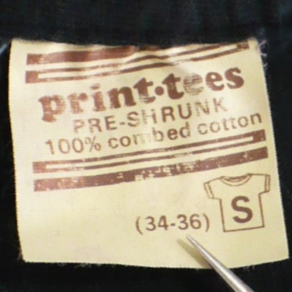 Ted Nugent Rules World Conquest Tour Shirt 1982 label tag.