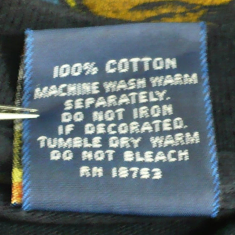 Iron Maiden World Slavery Tour Shirt label.