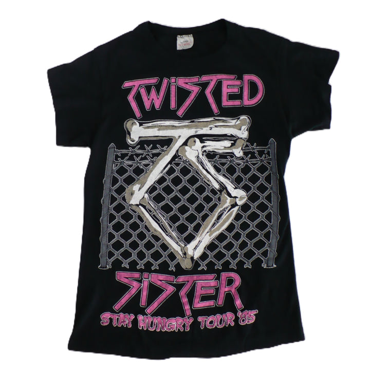 Small Vintage 1984/85 Twisted Sister Stay Hungry Tour T-Shirt - front view.