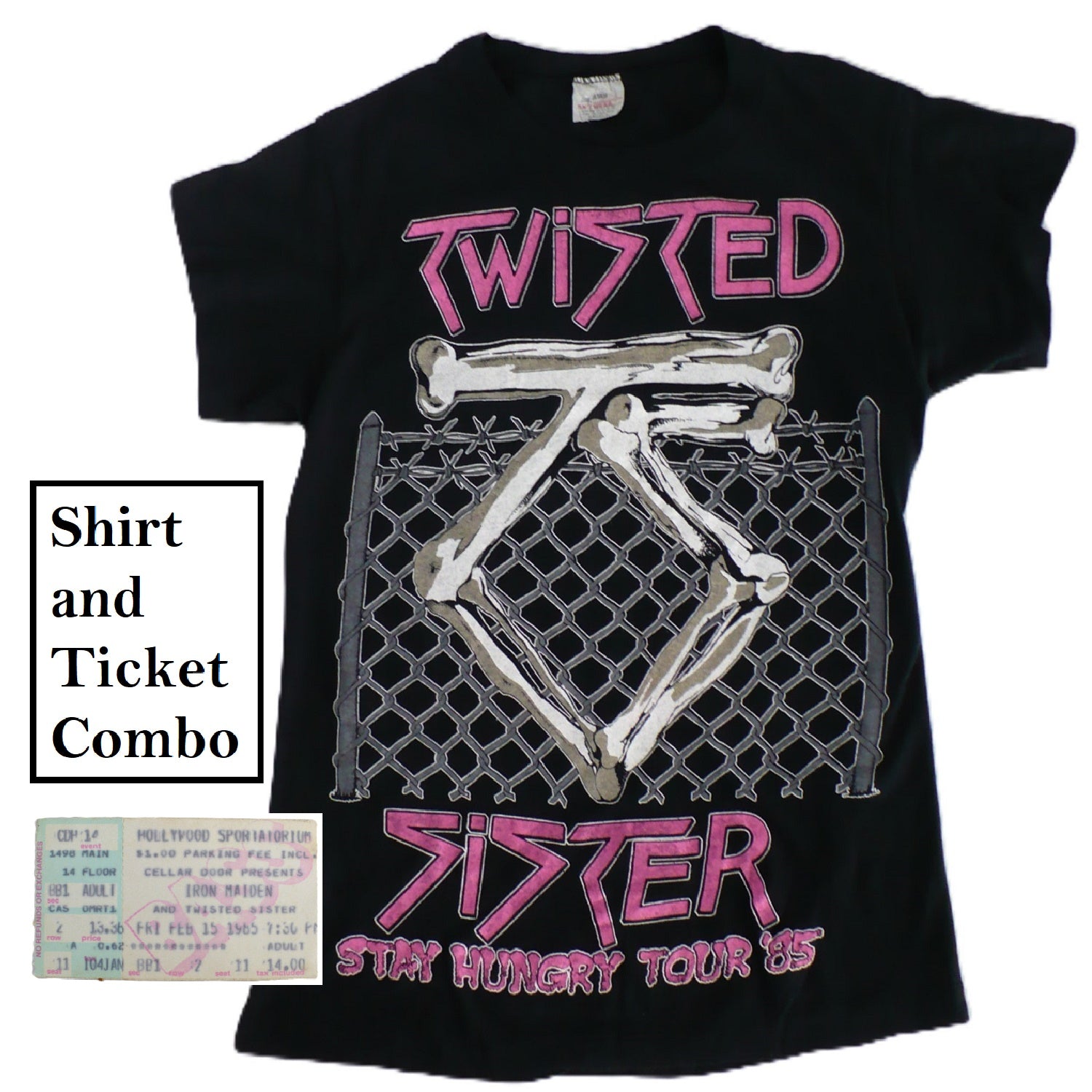 トゥイスデッドシスター◼️ビンテージ◼️ロックTシャツ◼️スティハングリー・ツアー Vintage Twisted Sister Stay Hungry Tour T-Shirt & Ticket