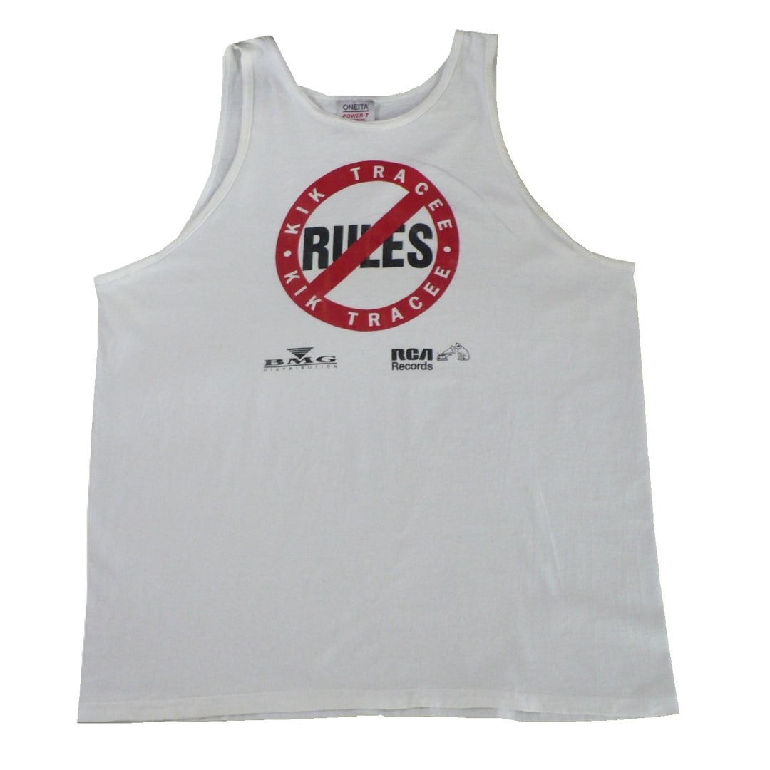 Kik Tracee No Rules White Tank Shirt & Badlands Ticket 1991, XL