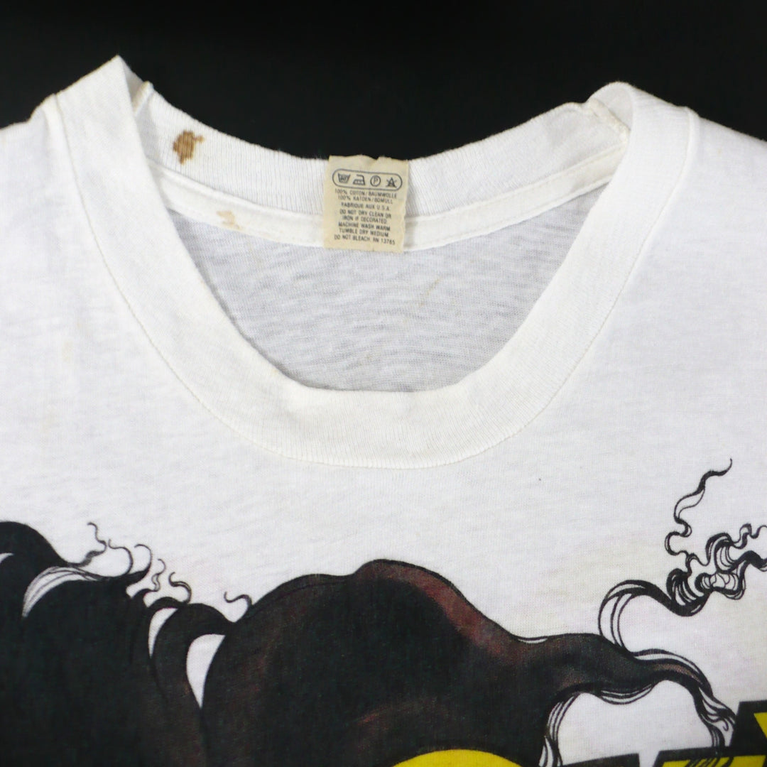 Ozzy Osbourne Ultimate Sin Tour Shirt, shows stains on inside collar.