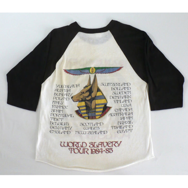 Iron Maiden Powerslave World Slavery Tour Shirt 1984/1985 back of shirt.