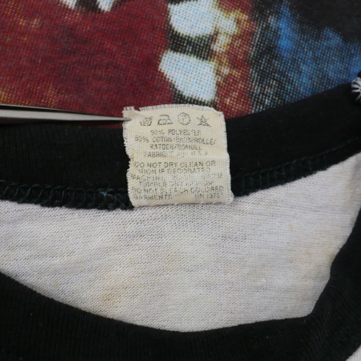 David Lee Roth Eat 'Em & Smile Tour Shirt label tag care instructions.