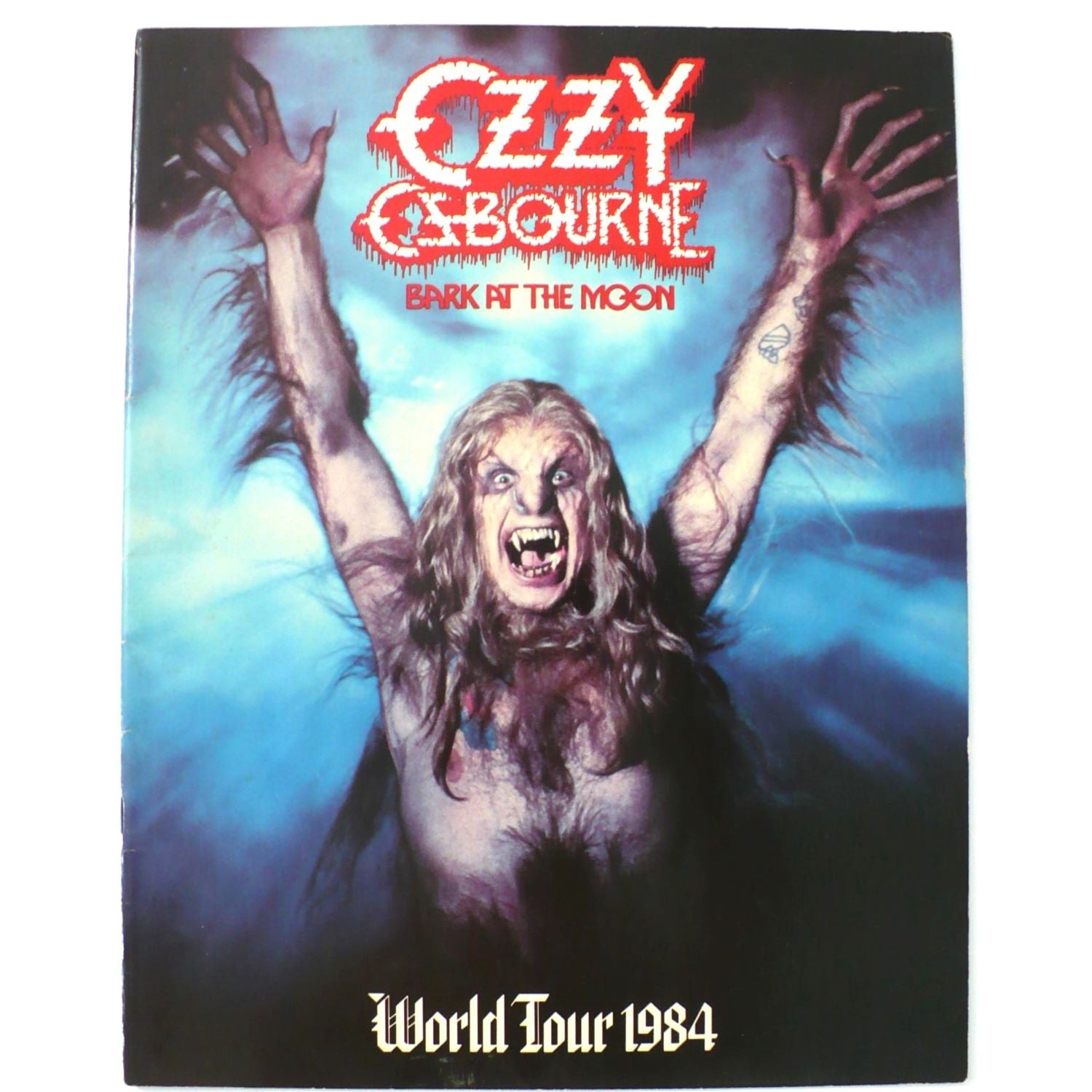 Vintage Ozzy Osbourne Bark at Moon Tour Program 1984 and Poster