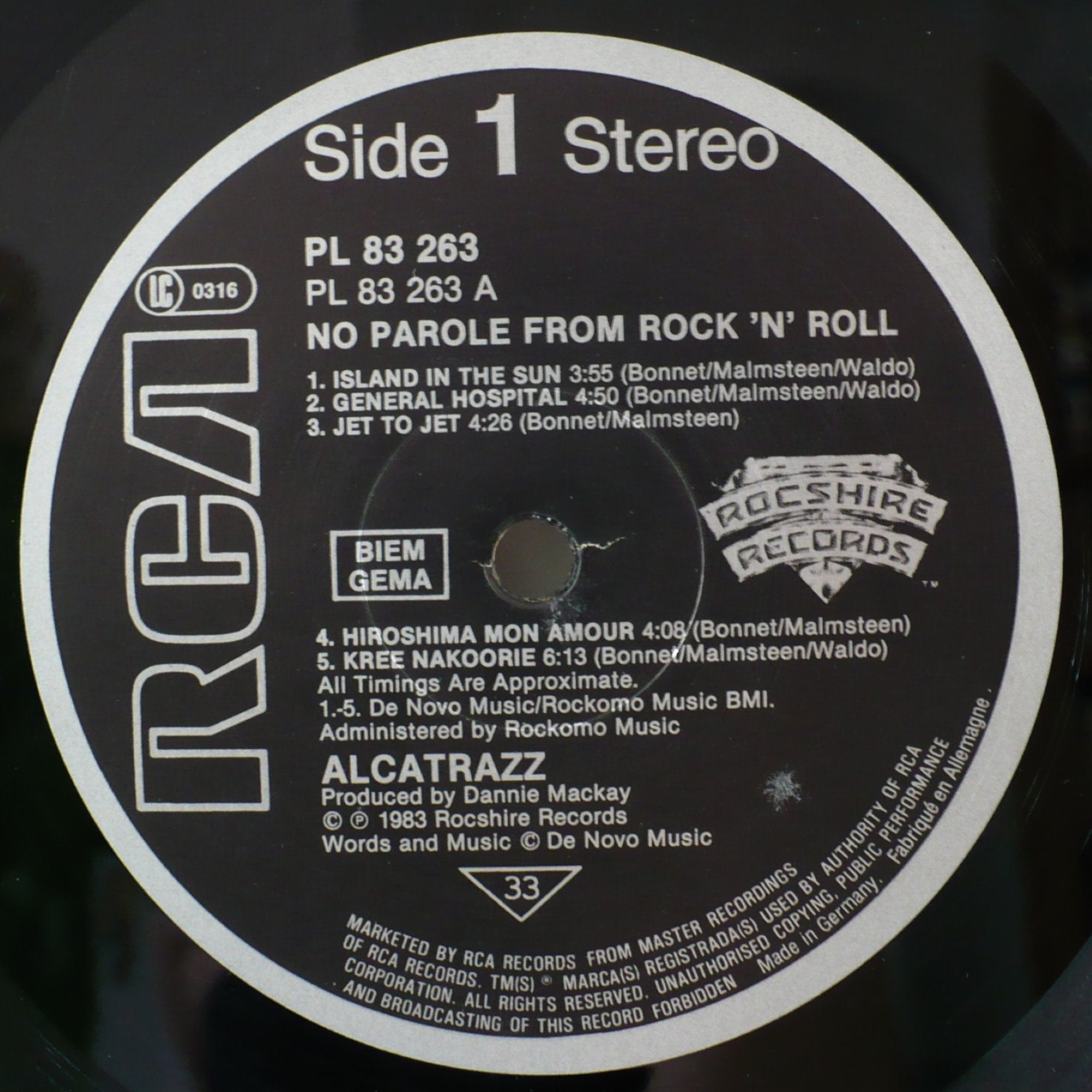 アート・デザイン・音楽 ALCATRAZ NO PAROLE FROM ROCK'N ROLL No Parole from Rock 'n' Roll - Wikipedia