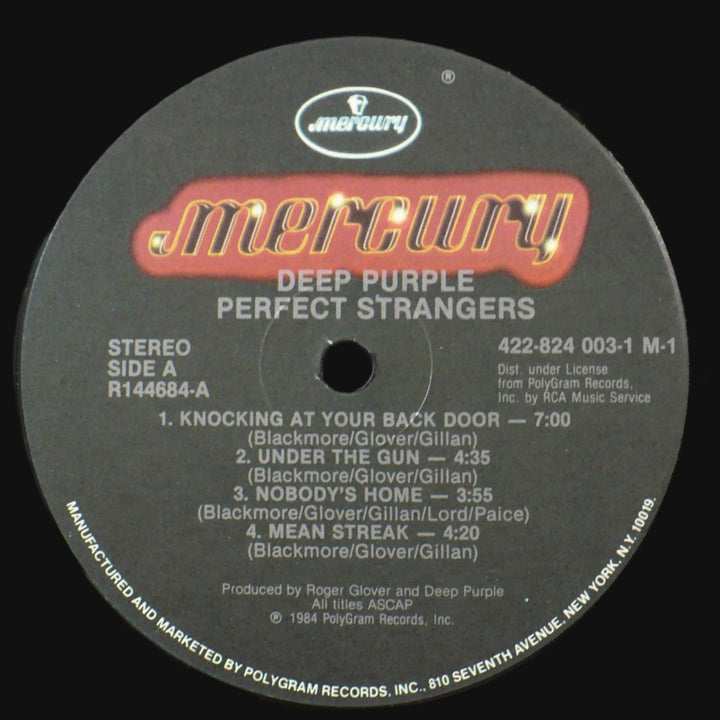 Deep Purple Perfect Strangers 1984 Vintage Vinyl 12" Record.