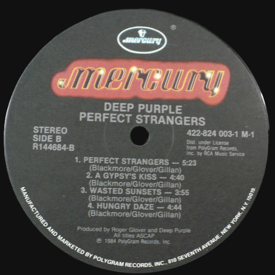 Deep Purple Perfect Strangers 1984 Vintage Vinyl 12" Record.